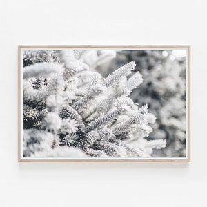 Winter Print, Winter Landscape, Snow Forest Photo, Christmas Snowy Wall Decor, Pine Trees Art Print, Christmas Wall Art, Scandinavian Art