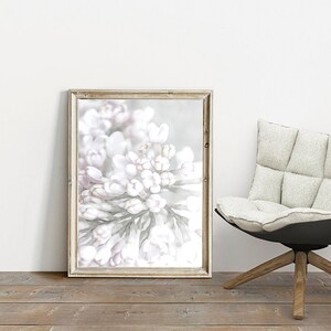 Lilac Wall Decor Print, Botanical Print, Shabby Chic Decor, Pink Floral Wall Print, Blush Pink Wall Art Decor, Bedroom Lilac Blossom Poster image 4