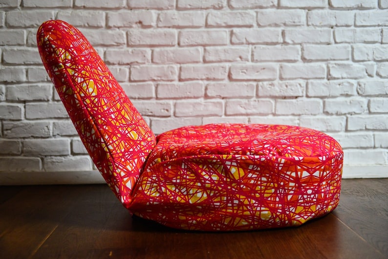 Japanese Floor Seat Zaisu Design POIRE Designer Fabric Etsy UK