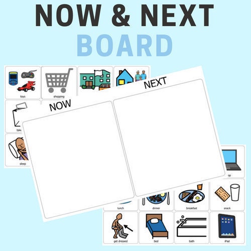 Daily routine Now and Next board. Picture exchange | Etsy