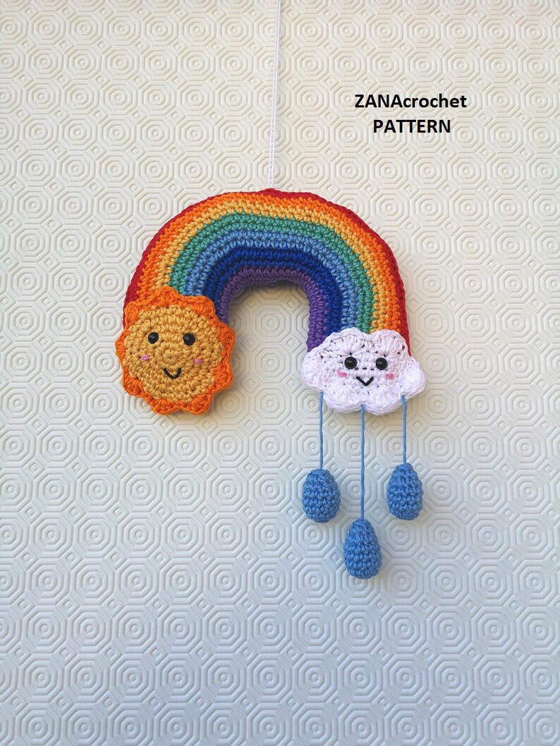 Crochet Rainbow PATTERN Rainbow Wall Hanging Rainbow baby Etsy