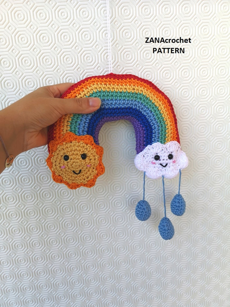 Crochet Rainbow PATTERN Rainbow Wall Hanging Rainbow baby Etsy