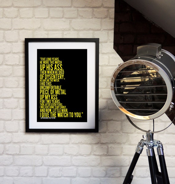 Pulp Fiction Druck Film Zitat Captain Koons Zitat Zitat Etsy