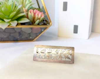 Gorgeous Antique 1910s - 1920s Edwardian 800 or 900 Silver Brooch Pin Hallmarked