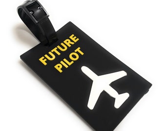 Future Pilot 2D zacht PVC-bagagelabel van aviamart®