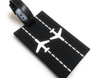 Runway Planes 2D Zacht PVC-bagagelabel | Meerkleuren | aviamart®