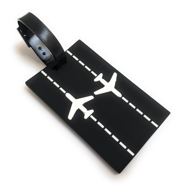 Runway Planes 2D Soft PVC Luggage Tag | Multi-Colours | aviamart®