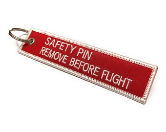 Épingle de sûreté / Retirer avant le vol | Rouge / Blanc | aviamart®