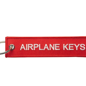 Airplane Keys Keychain | Luggage Tag | Red & White | High Quality | aviamart®