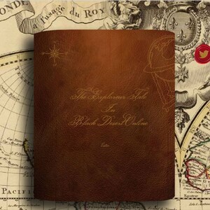 May include: A brown leather-bound book with the title "The Explorer's Guide to Black Desert Online" embossed in gold lettering.