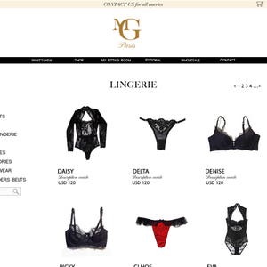 May include: A selection of black lace lingerie items, including a bodysuit, bra, and panties. The items are displayed on a white background with the text "LINGERIE" above them.