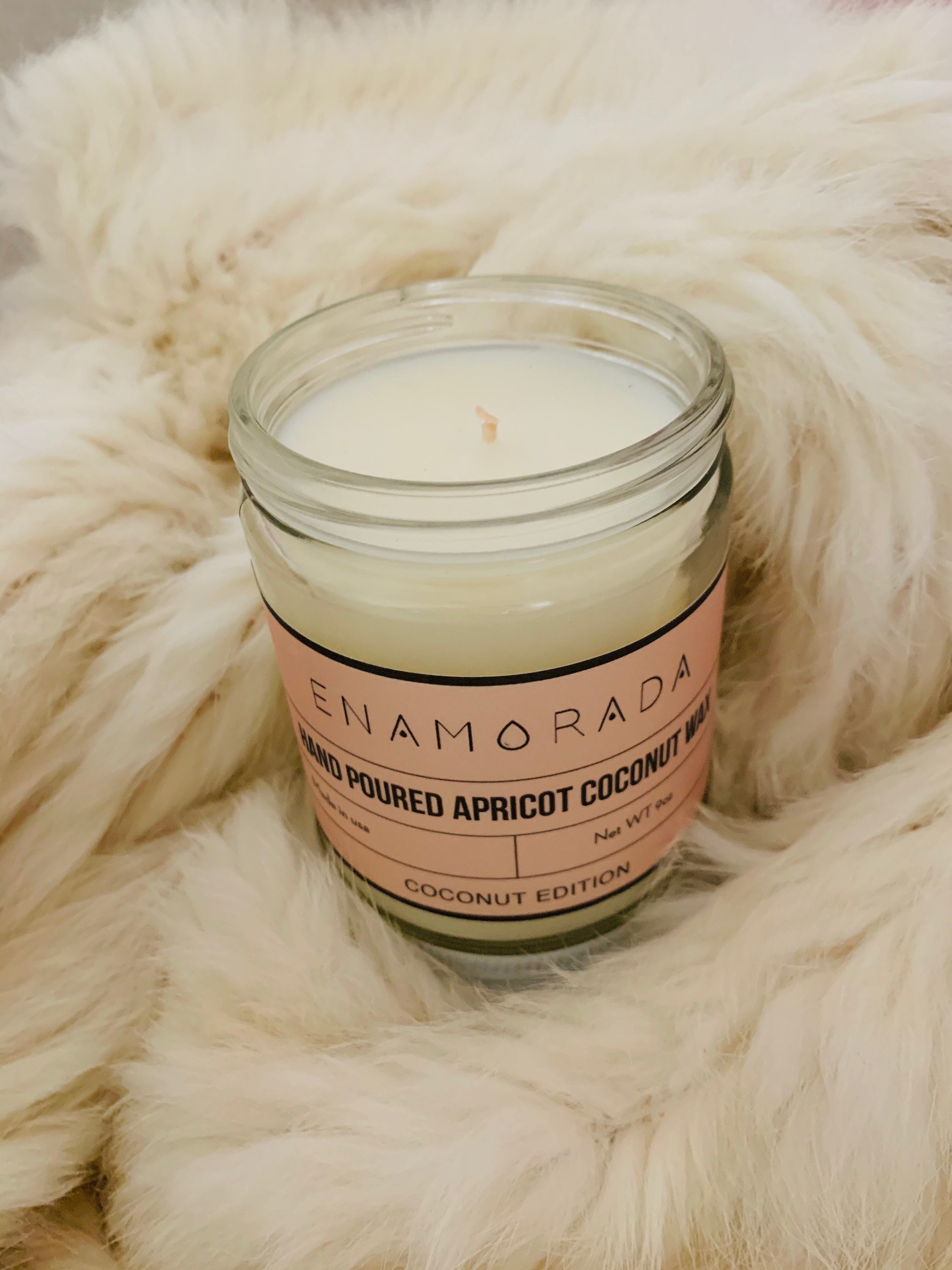 Hand Poured Apricot Coconut Candle. Special Apricot Wax. Hand Etsy UK