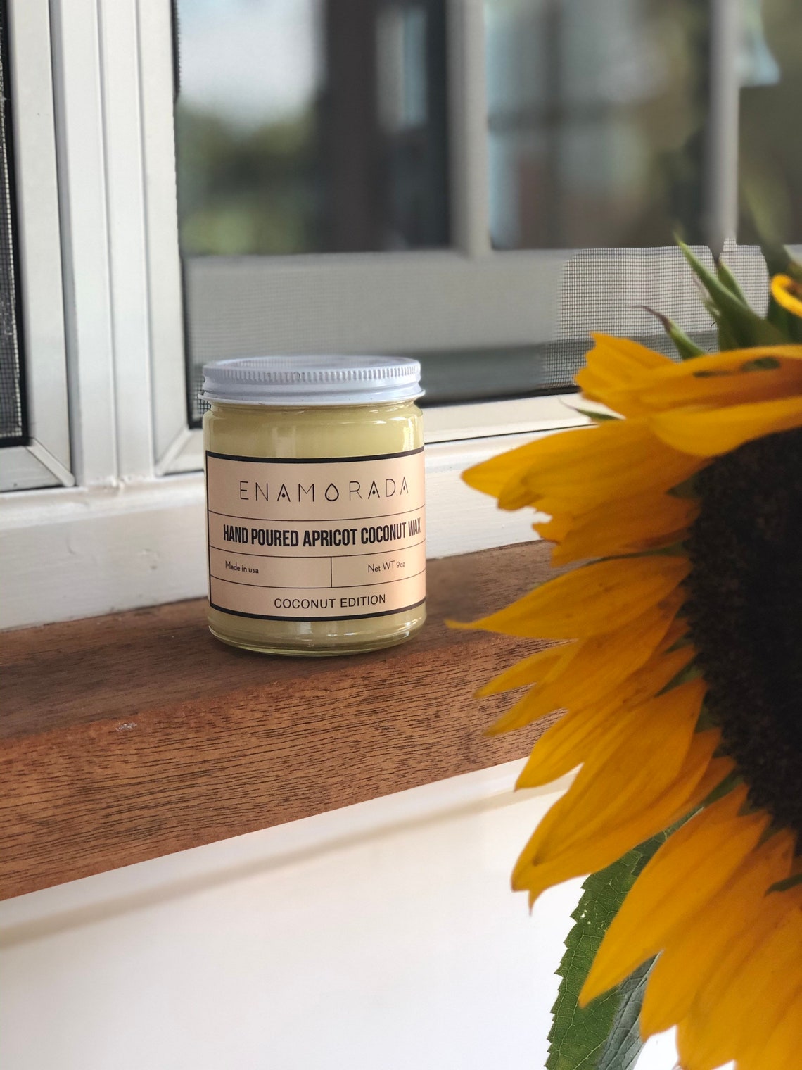 Hand Poured Apricot Coconut Candle. Special Apricot Wax. Hand Etsy UK