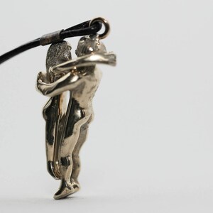 Embrace Bronze Mini Sculpture Keychain