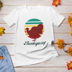 Thanksgiving Sweatshirt With Retro Sunset and Turkey Thanksgiving Retro Sunset Sweater with Turkey Thanksgiving Turkey Sweatshirt