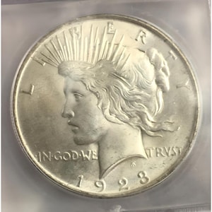 1923 Peace Silver Dollar ICG MS65+ Certified Philadelphia Mint