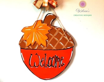 3D Fall Acorn Door Hanger, Fall Door Hanger, Acorn Door Hanger, Fall Decor for Front Door, Autumn Door Hanger, Fall Sign, Autumn Decor