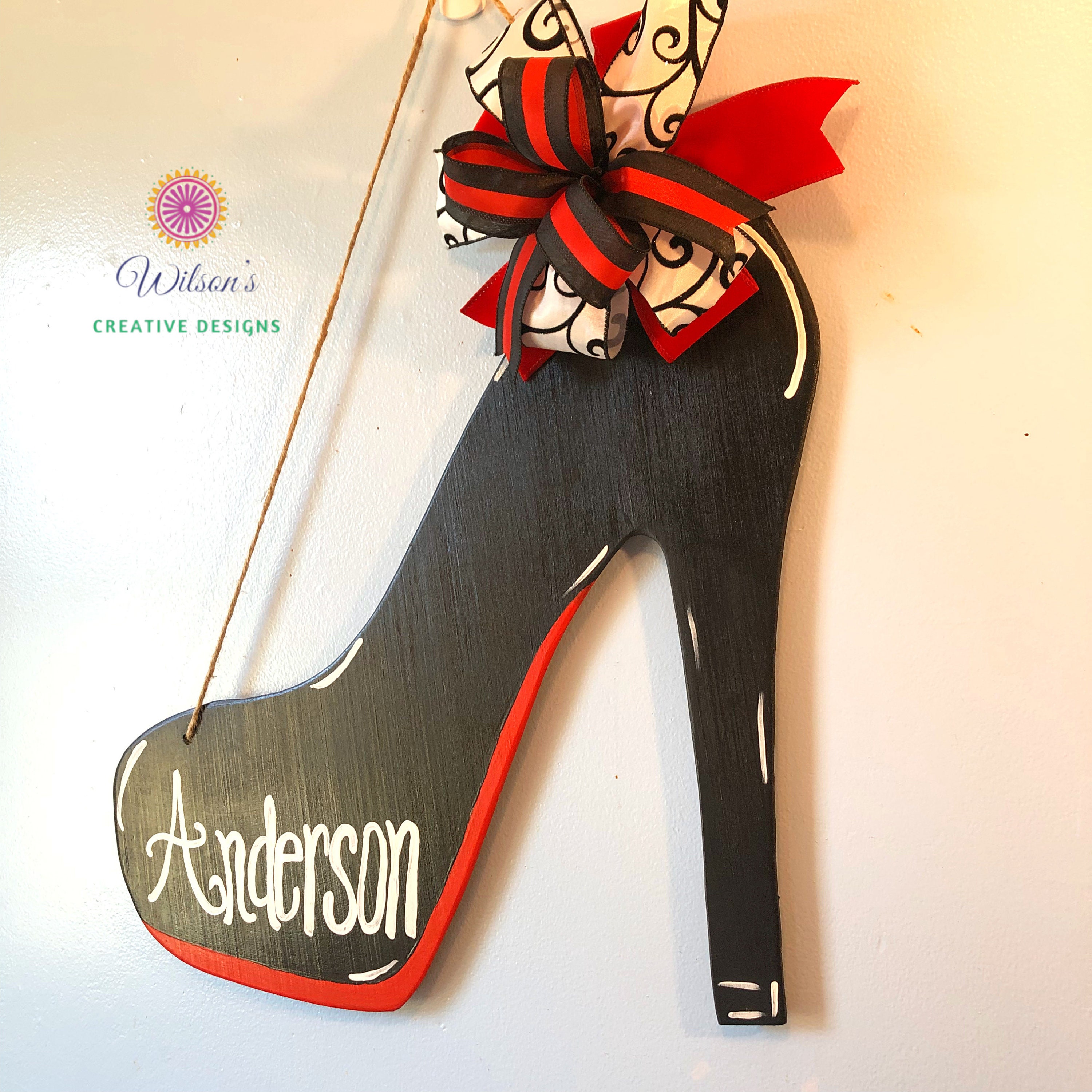 High Heel Shoe Door Hanger High Heel Door Decor High Heel Etsy