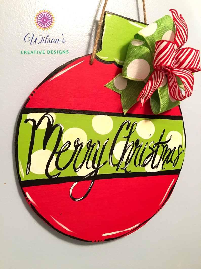 Christmas Door Hanger Ornament Door Hanger Merry Christmas Etsy