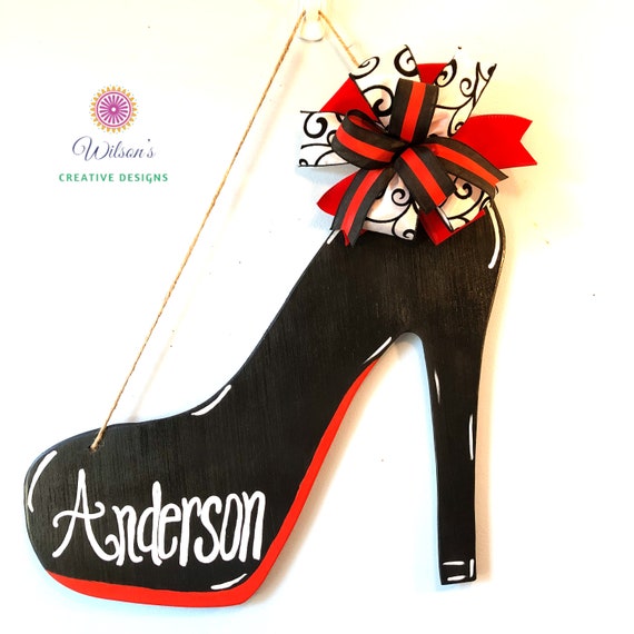 High Heel Shoe Door Hanger High Heel Door Decor High Heel Etsy