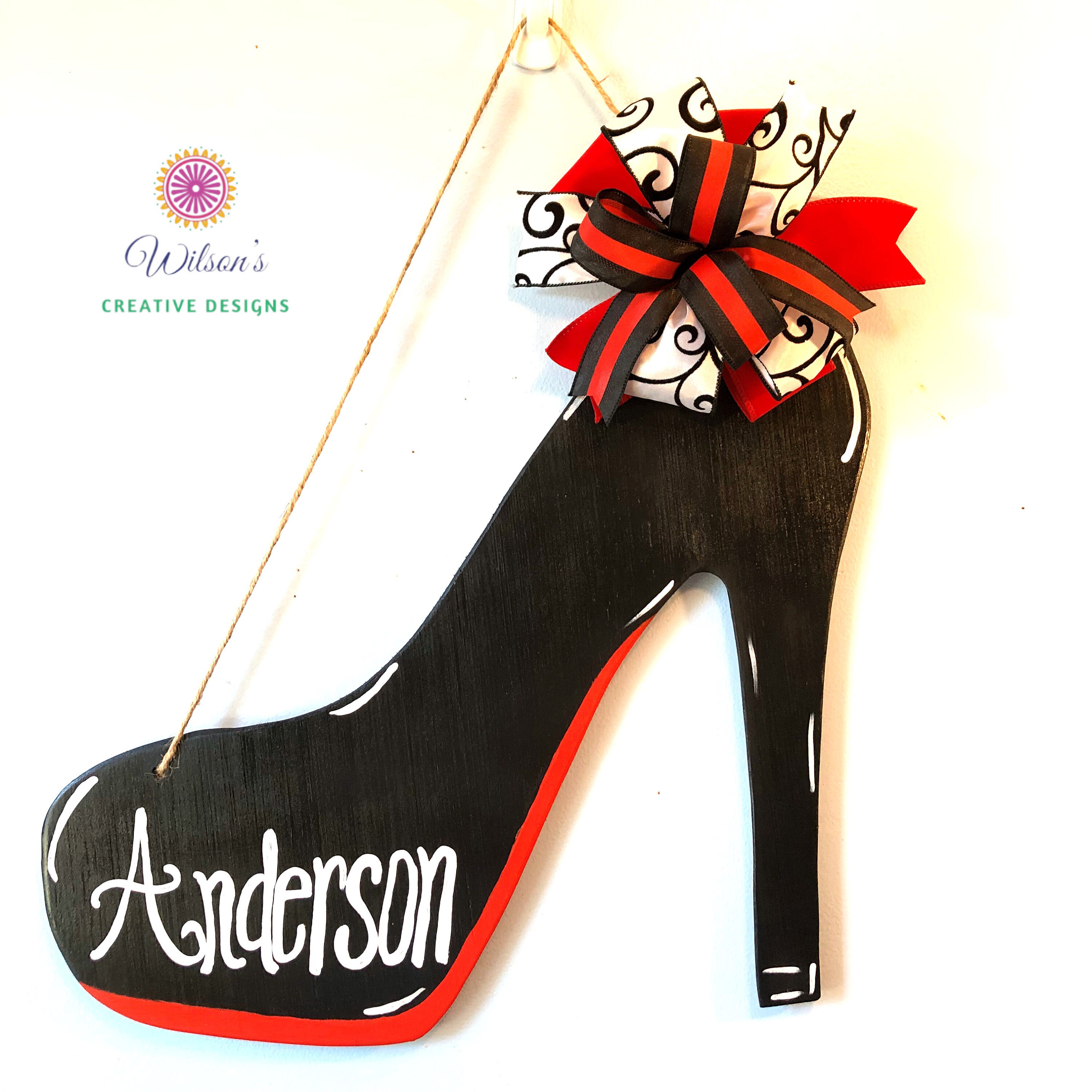 High Heel Shoe Door Hanger High Heel Door Decor High Heel Etsy