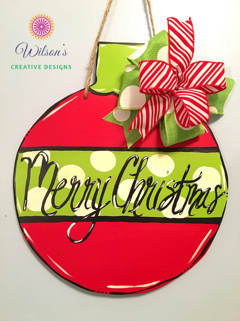 Christmas Door Hanger Ornament Door Hanger Merry Christmas Etsy