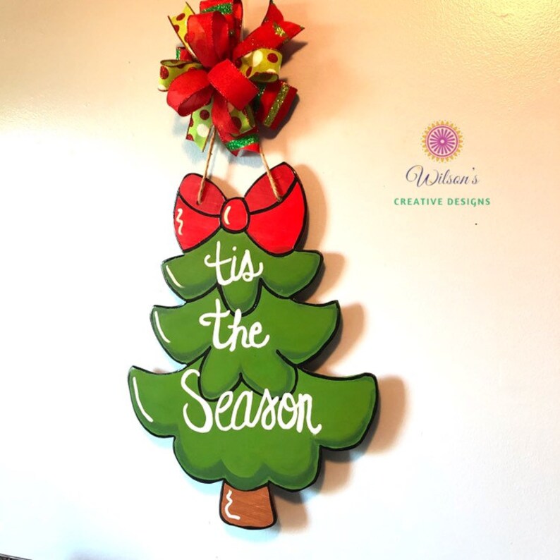 Christmas Tree Door Hanger Christmas Door Hanger Christmas Etsy