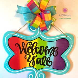 Welcome Door Hanger, Everyday Door Hanger, Teacher Door Hanger, Rainbow Door Hanger, Welcome Rainbow Door Hanger,