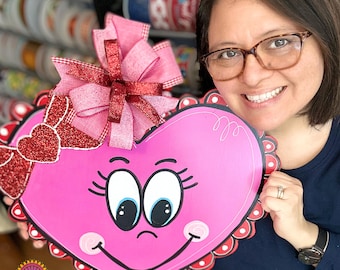 Valentines Door Hanger, Valentine Heart Decoration, Valentine Heart Decor, Valentines Heart Wreath, Valentines Day Decoration