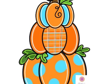 TEMPLATE: Fall Door Hanger Template, Stacked Pumpkins Door Hanger Template, Pumpkin Door Hanger Template