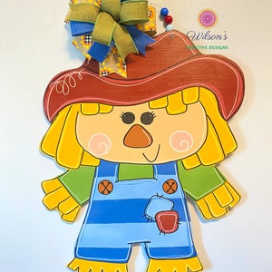 Scarecrow Door Hanger, Fall Decor for Front Door, Autumn Decoration for Porch