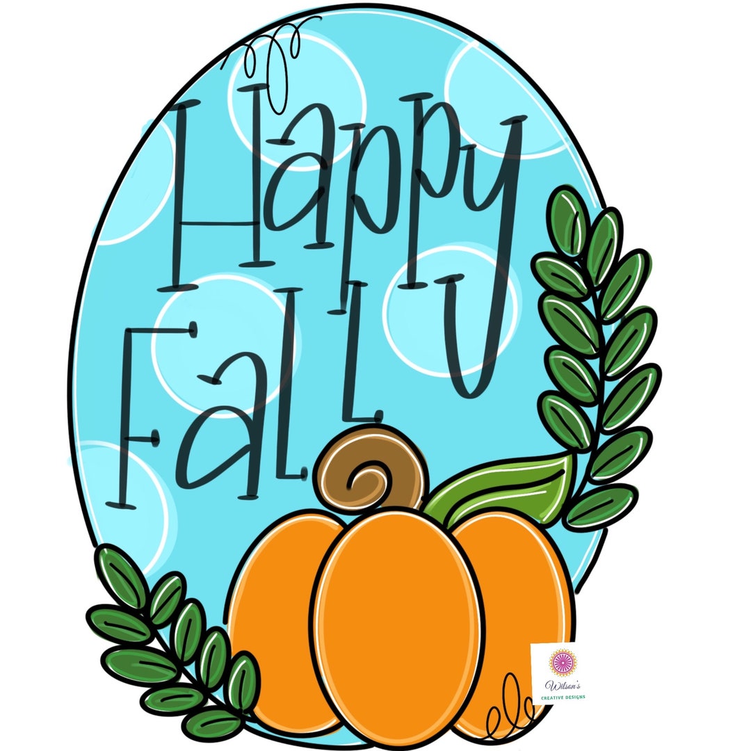 TEMPLATE: Happy Fall Door Hanger Template, Pumpkin Door Hanger Template ...