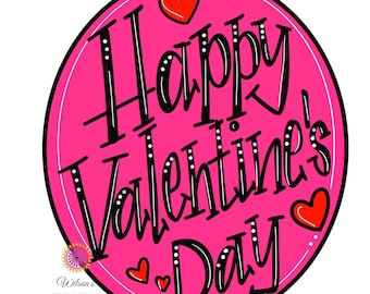 TEMPLATE: Happy Valentine’s Day Door Hanger Template