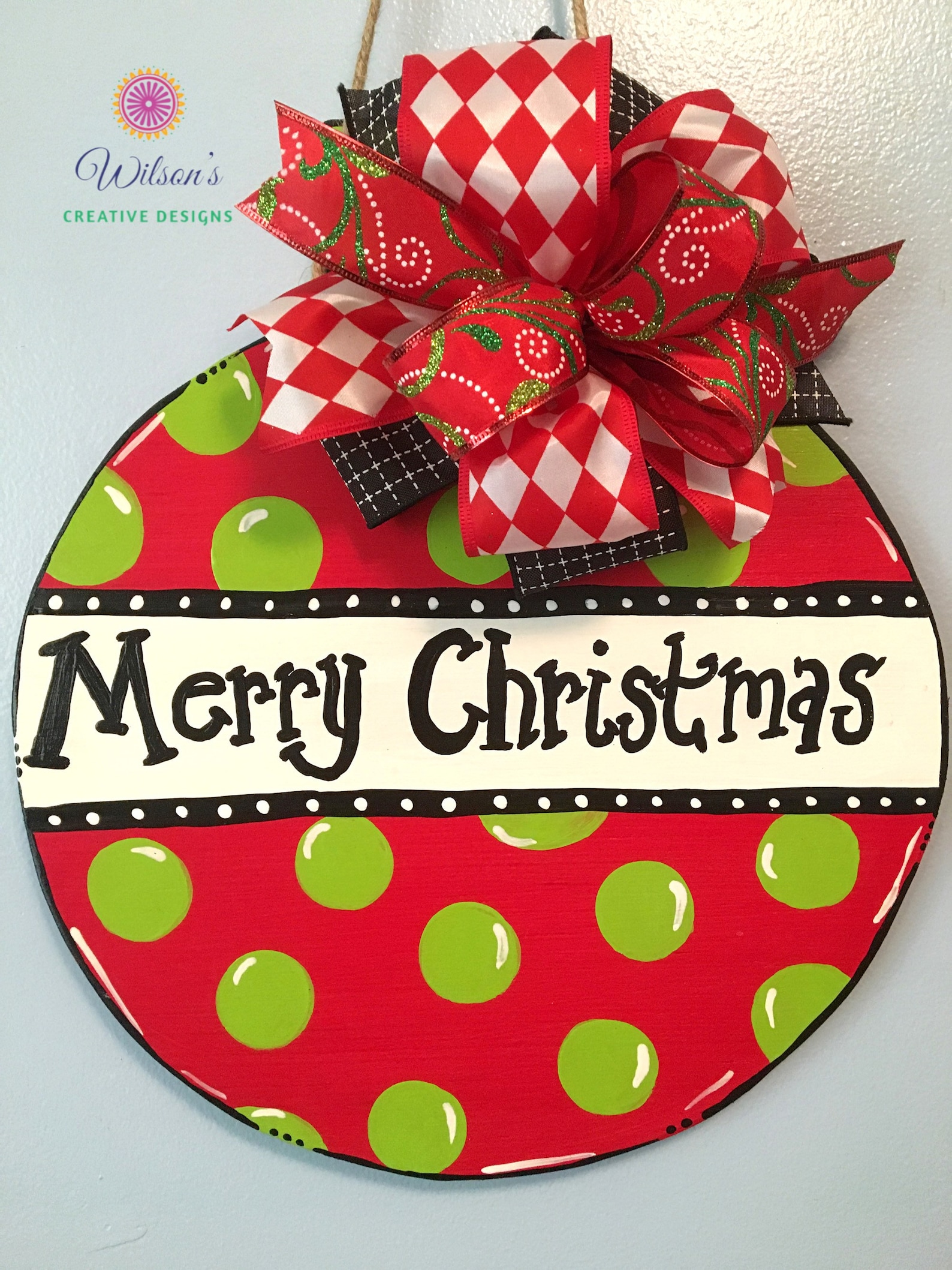 Christmas Door Hanger Ornament Door Hanger Merry Christmas Etsy