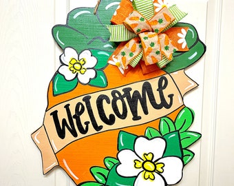 Easter Carrot Door Hanger, Easter Carrot Decor, Easter Carrots, Easter Door Hanger, Spring Door Hanger, Spring Door Sign, Easter Door Sign