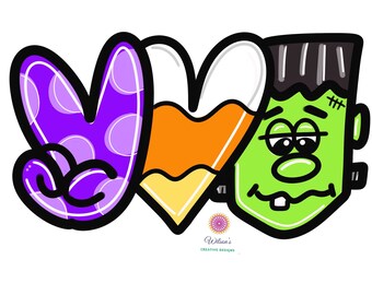 TEMPLATE: Halloween Door Hanger Template, Frankenstein Door Hanger Template