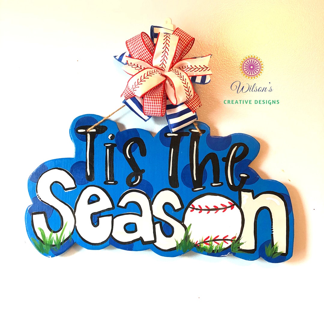 Baseball Door Hanger, Baseball Season Sign, Baseball Decor for Front