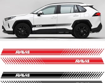 Decorative stripes for Toyota RAV 4 Sport SUV sticker set 2 pieces.