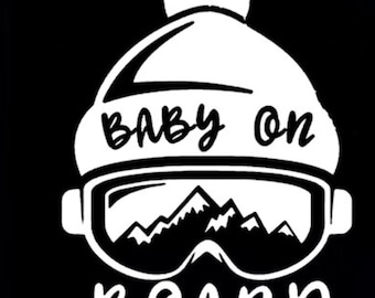 Baby on Board Snowboard Ski Goggles Sticker Sticker Decal 10 x 13 cm