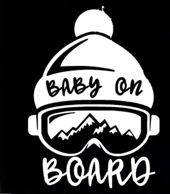 Baby on Board Snowboard Ski Goggles Sticker Sticker Decal 10 X 13