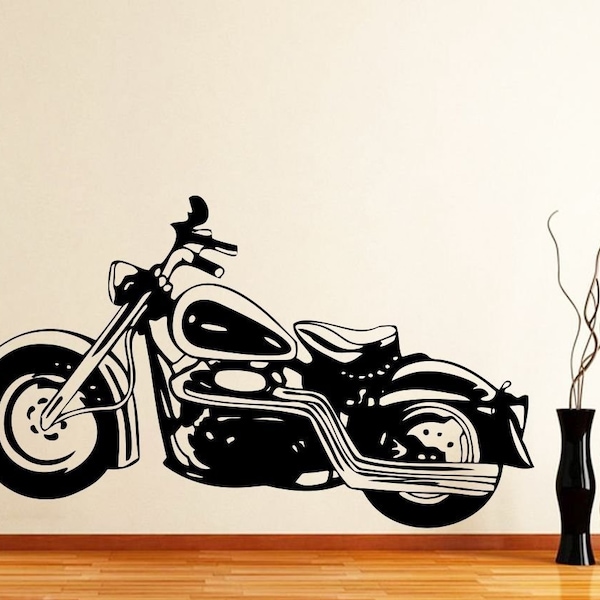 Motorrad Chopper Cruising  Wandtattoo Wand Aufkleber 57 x 94 cm