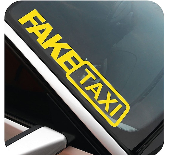 Fake Taxi Car Sticker Sticker Decal 55 X 10 Cm Tuning JDM 