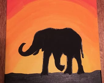 Elephant silhouette / outline painting