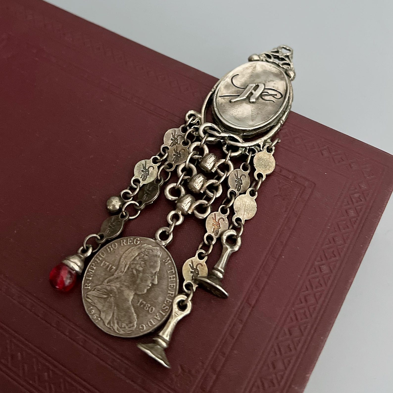 Maria Theresia Charivari Rockstecker Letter A - Vintage Austrian German Octoberfest Traditional Jewelry for Women - Initial A Charivari