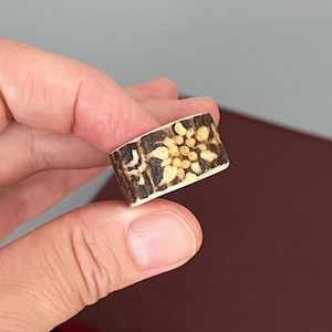 Deer antler edelweiss ring - Vintage Octoberfest edelweiss motif German unisex folklore ring