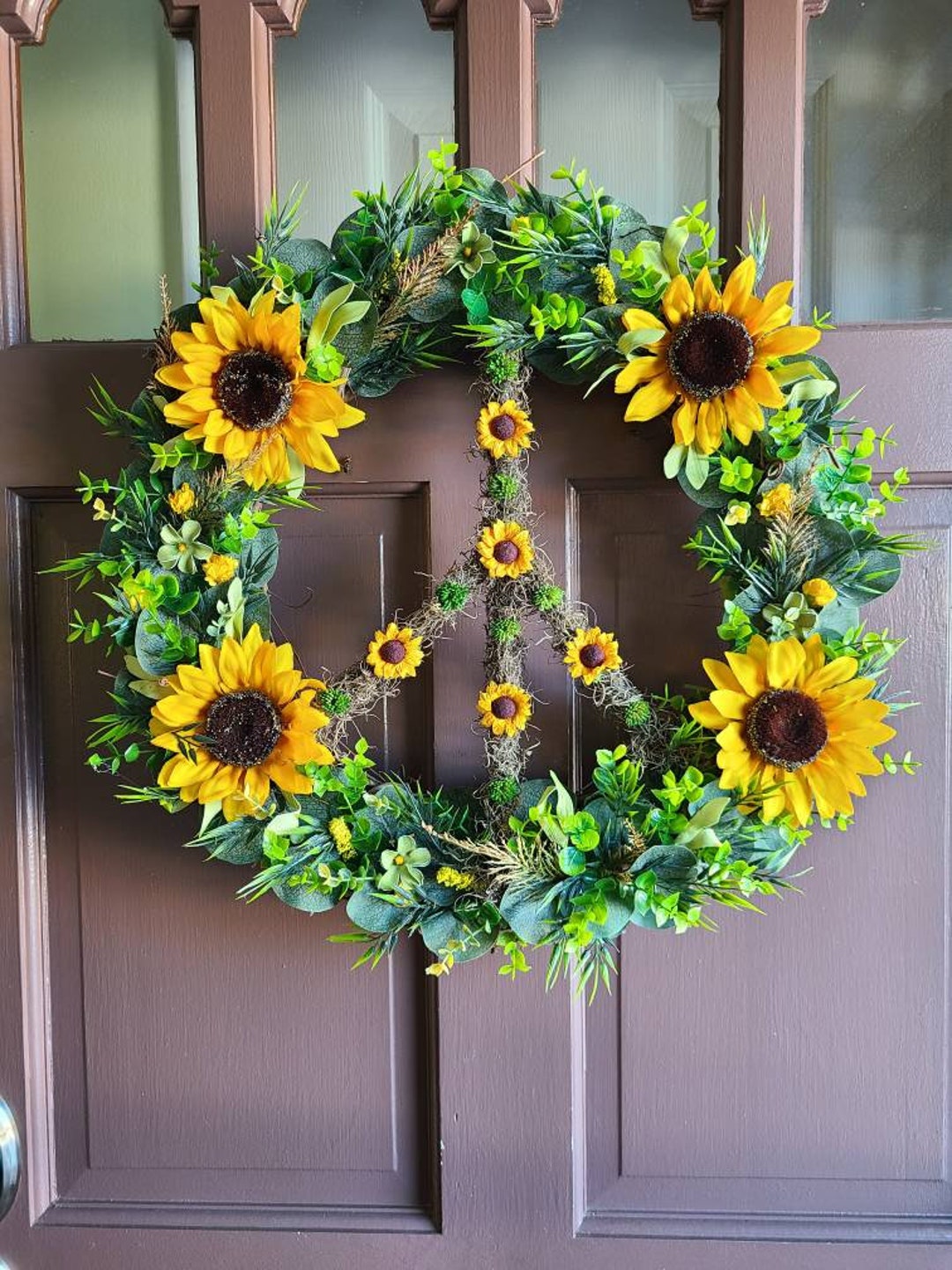 Sunflower Peace Sign Etsy