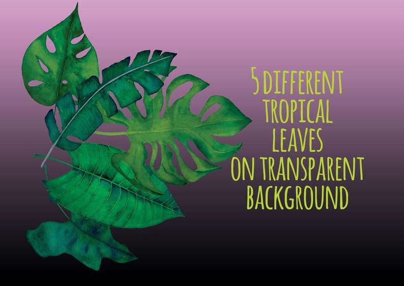 Flower dinosaurs and tropical leaves clipart PNG on transparent background Easter dinosaurs clip art instant download DIY Easter dino card