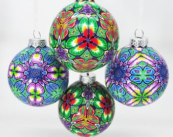 Decorated Baubles in Polymer Clay, Kaleidoscope Cane Tutorial, Polymer Clay PDF Tutorial, Polymer Clay Tutorial, Cane Tutorial.
