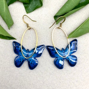 Butterfly Earrings, Drop Earrings, Swing Earrings, Unique Earrings, Polymer Clay Earrings, Gift Ideas, Unusual Earrings image 9