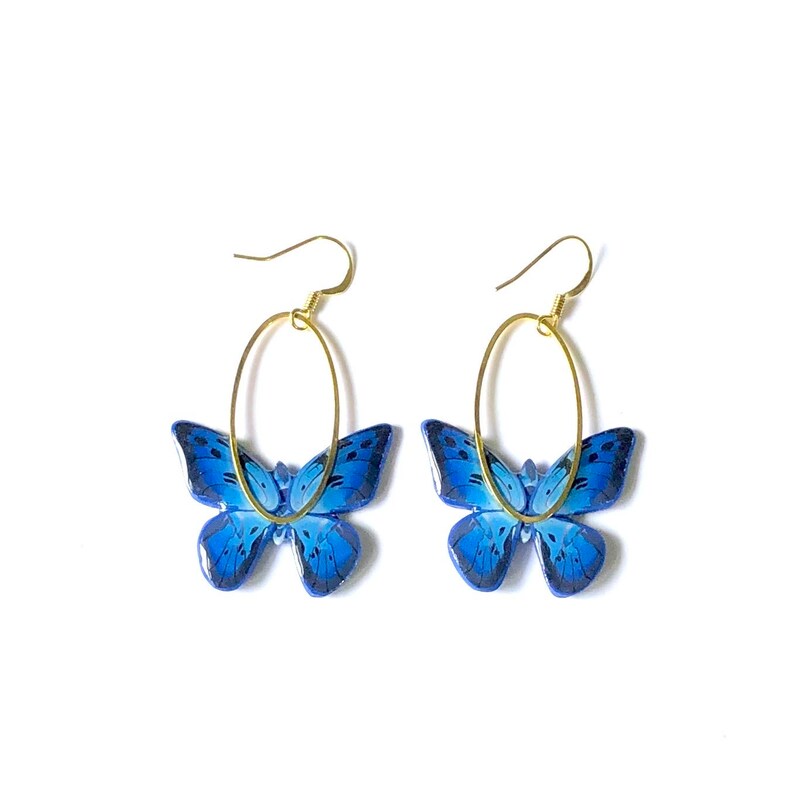 Butterfly Earrings, Drop Earrings, Swing Earrings, Unique Earrings, Polymer Clay Earrings, Gift Ideas, Unusual Earrings image 8